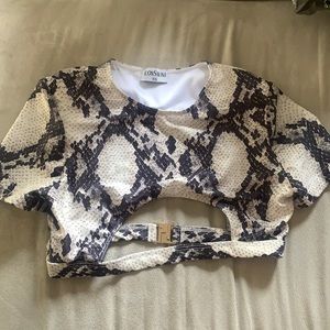 2 piece bikini , animal print